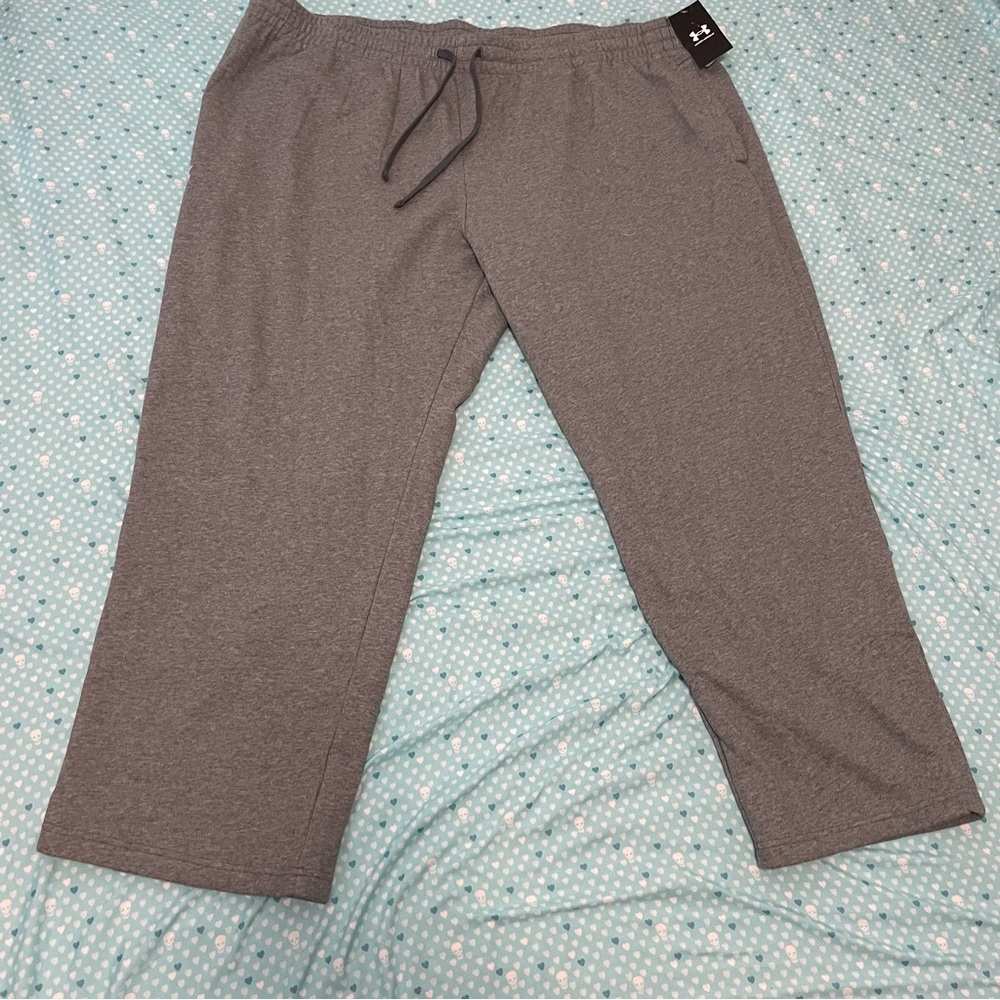 Men’s Under Armour Rival Fleece Pants Gray Size 5XL